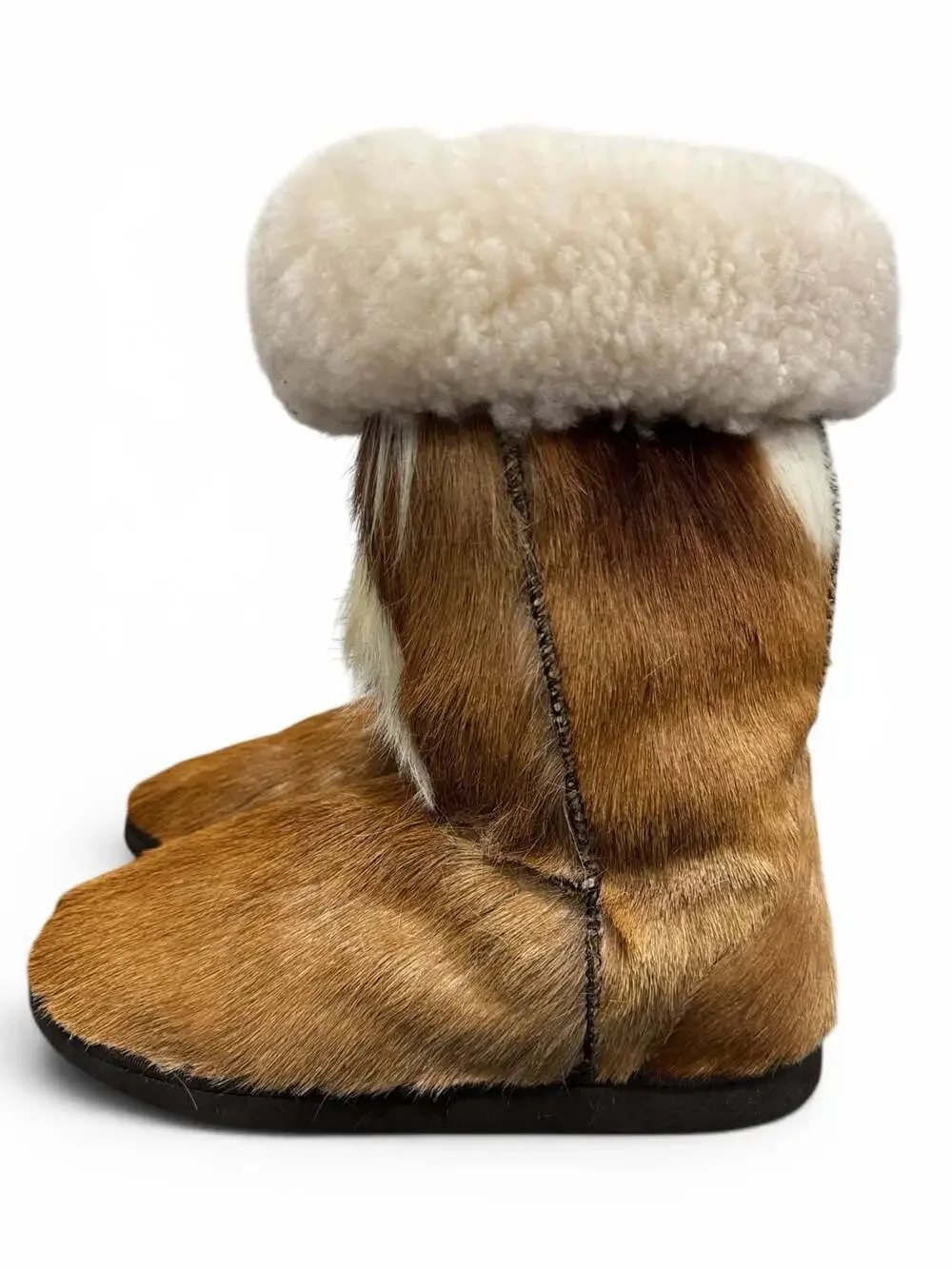 Cleverboks Genuine Springbok Fur Winter Boots Sheepskin Lining Women's Size 9